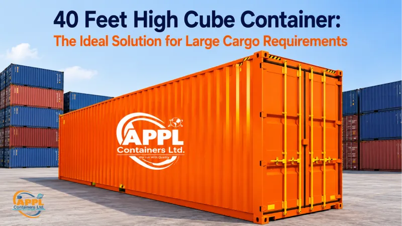 40 Feet High Cube Container: The Ideal Solution for Large Cargo Requirements