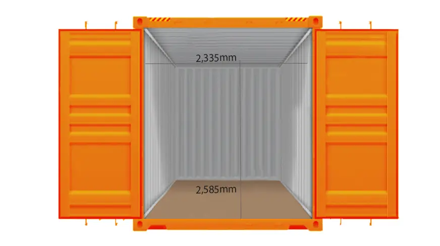 door opening of 20 Feet High Cube Container