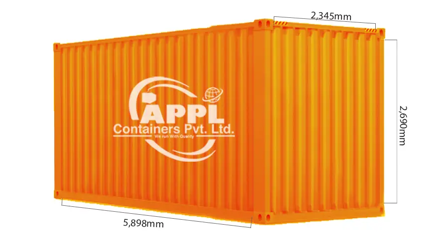 internal dimensions of 20 Feet High Cube Container