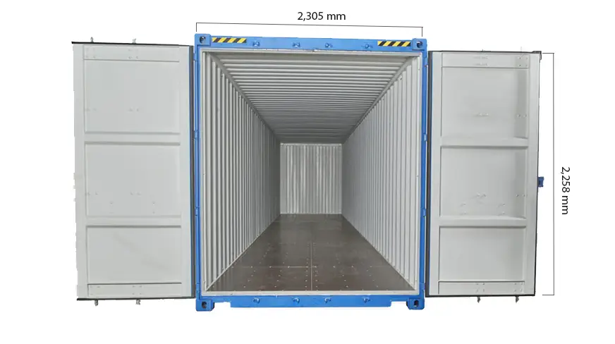door opening of 40 Feet General Purpose Container